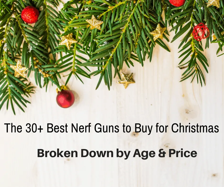 here is a comprehensive list of the 30+ best Nerf guns for Christmas, broken down by different factors such as age and price. When you’re ready, let’s dive in!