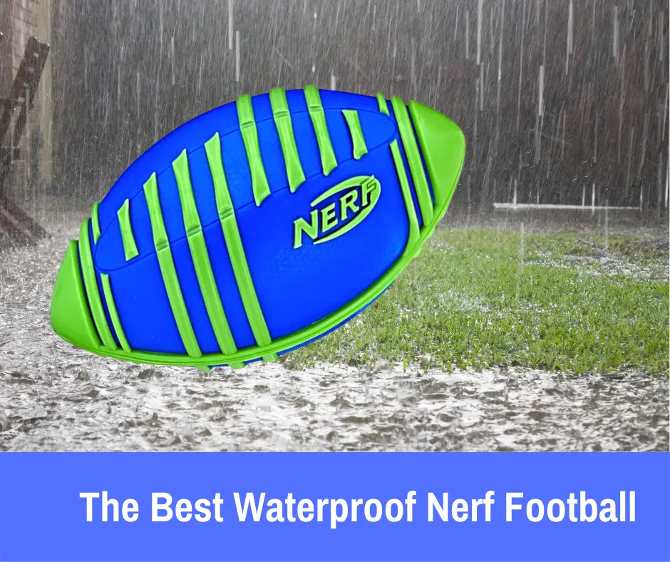 The best waterproof Nerf football is the Nerf Sports Weather Blitz as this football is made of waterproof foam, does not absorb water, the grip stays consistent in all weather, and it's the perfect size for any child over 6.