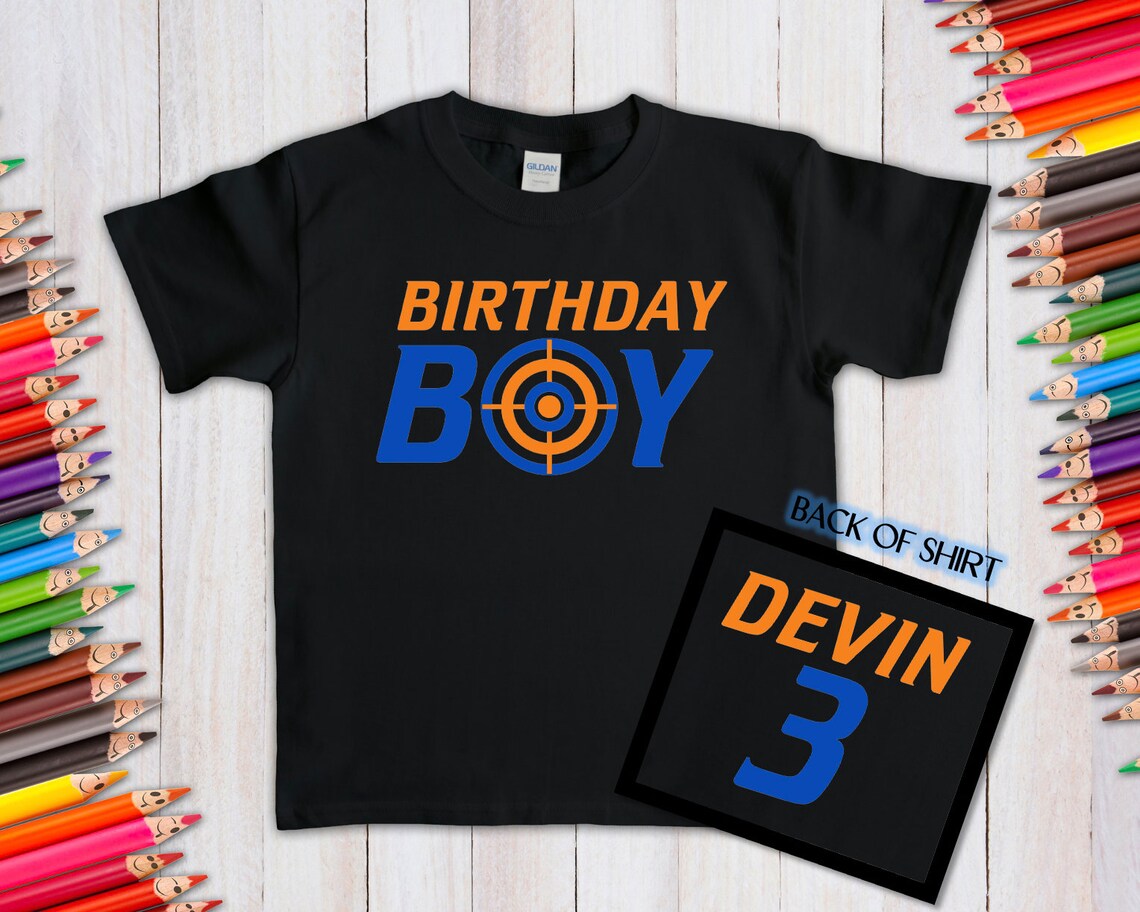 Nerf Dart Birthday Party Shirt