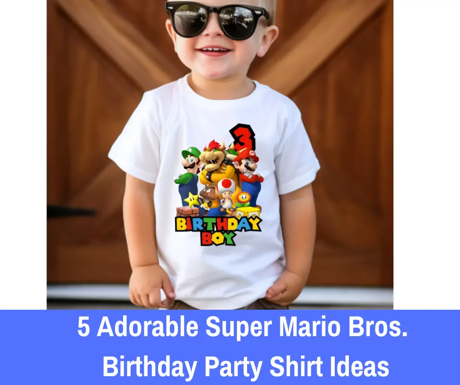 If you are planning a Super Mario birthday party this list has you covered for ALL the cool shirts for the birthday kiddo and the entire family.
