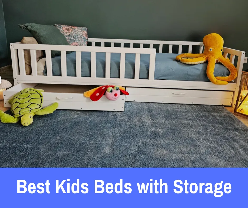 Beds with storage are a practical solution for maximizing space in a child's bedroom. These beds combine a place to sleep with built-in storage, making them ideal for smaller rooms or for children who have a lot of extra items like toys, clothes, and books.